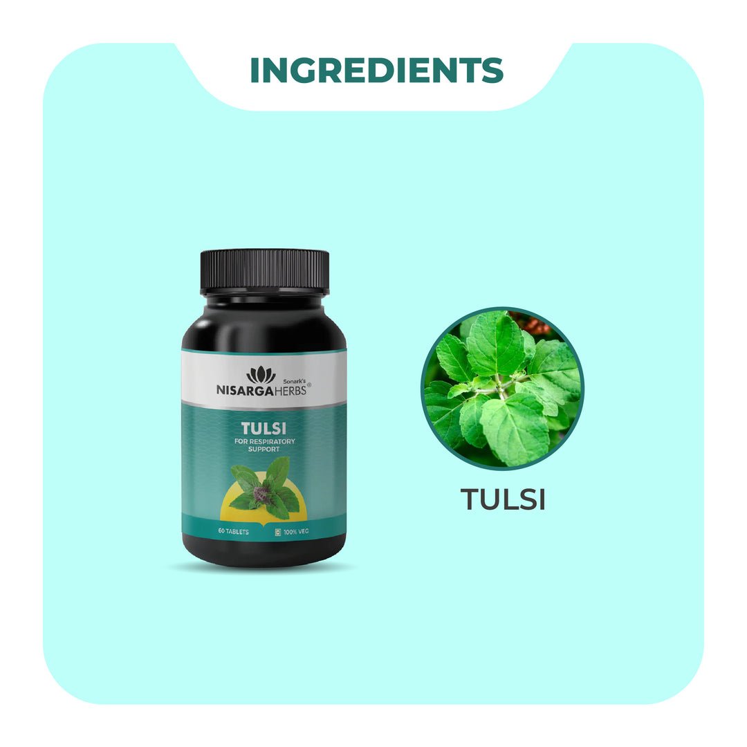 Tulsi Tablet - Daily tonic to improve respiration and boost immunity