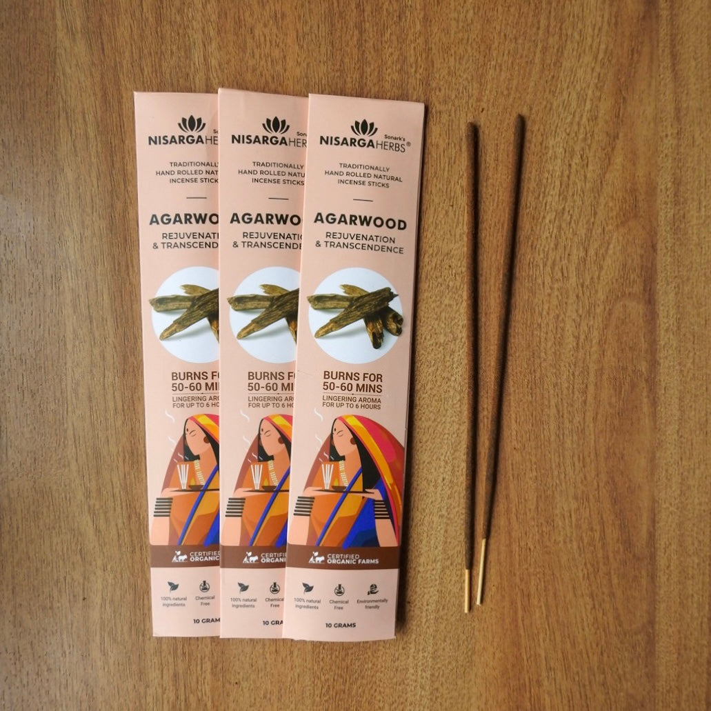 Agarwood Incense Sticks - Natural Agarwood incense sticks for relaxation, calmness, and enhanced spirituality