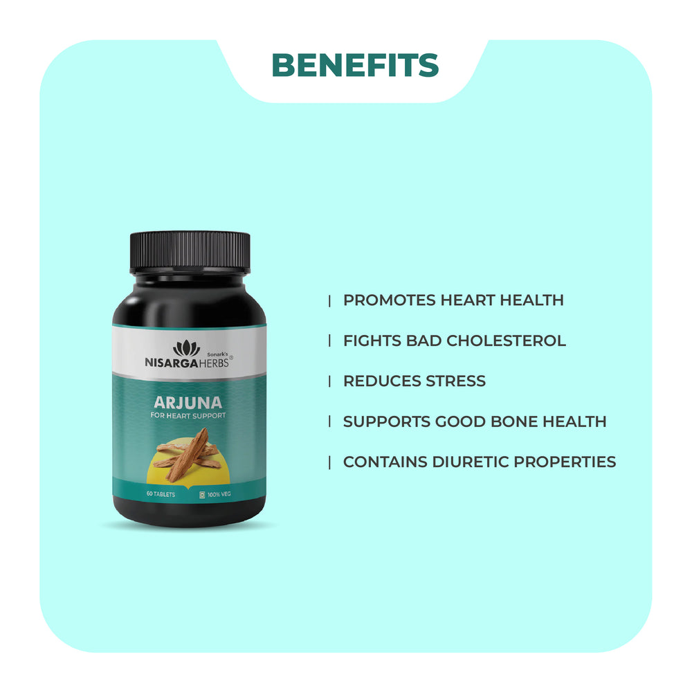 Arjuna Tablet- Good for heart, hypertension and reducing stress