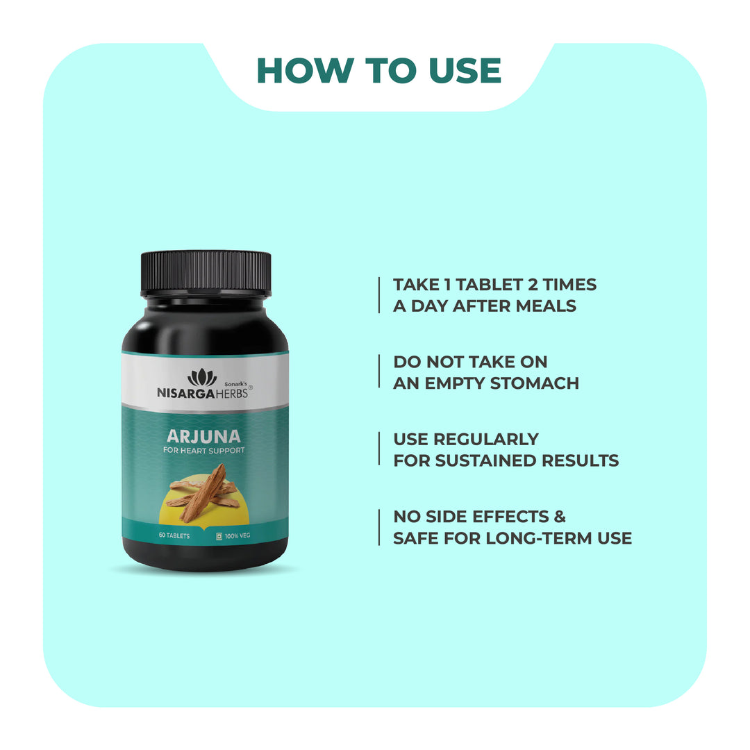 Arjuna Tablet- Good for heart, hypertension and reducing stress
