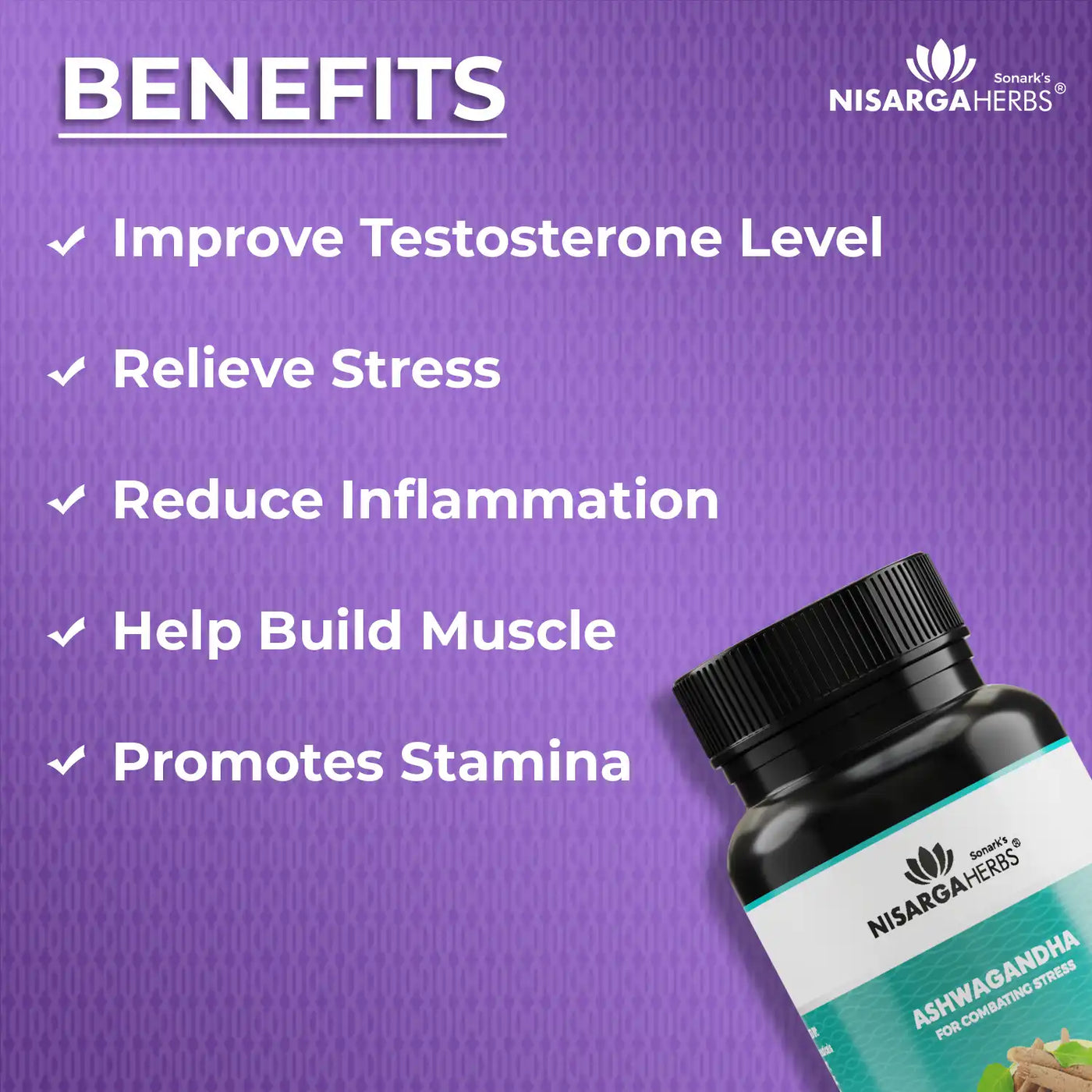 Benefits of Nisarga Herbs Ashwagandha