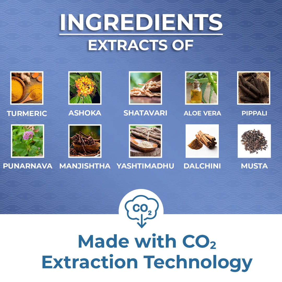 Ingredients of Nisarga herbs Femease