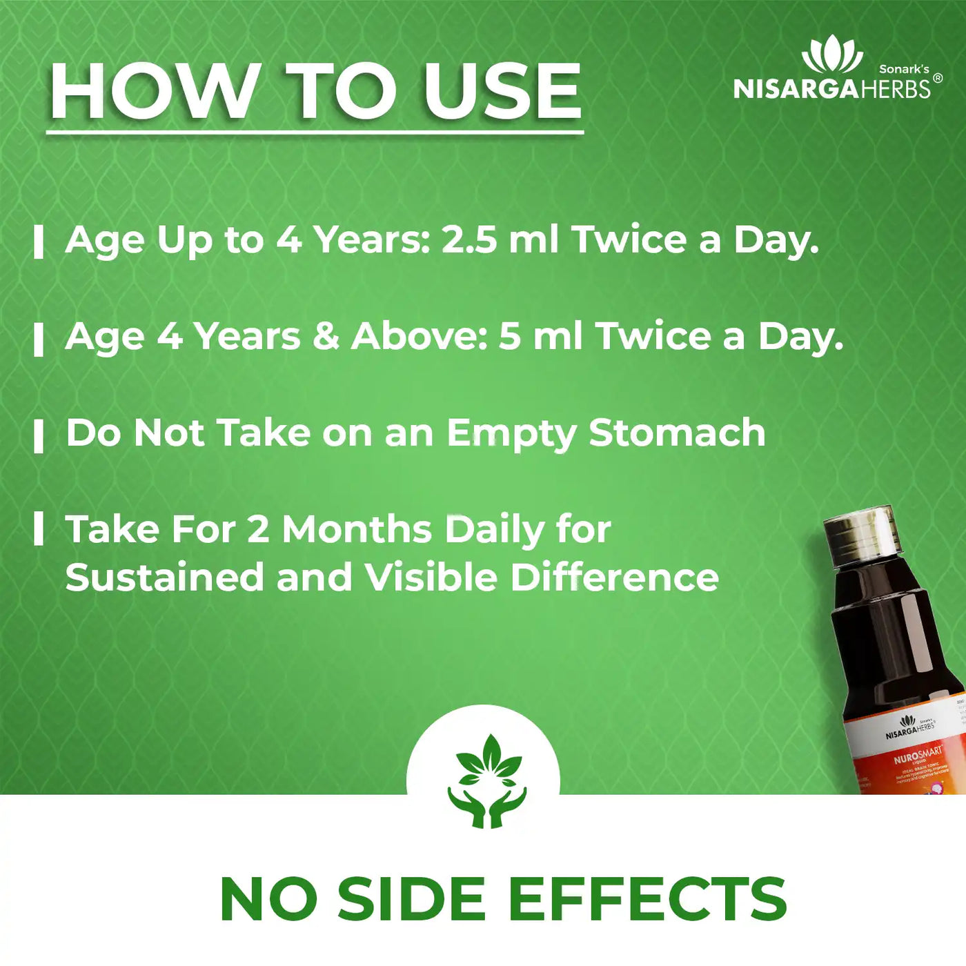 Daily use instructions for nurosmart syrup for great results 
