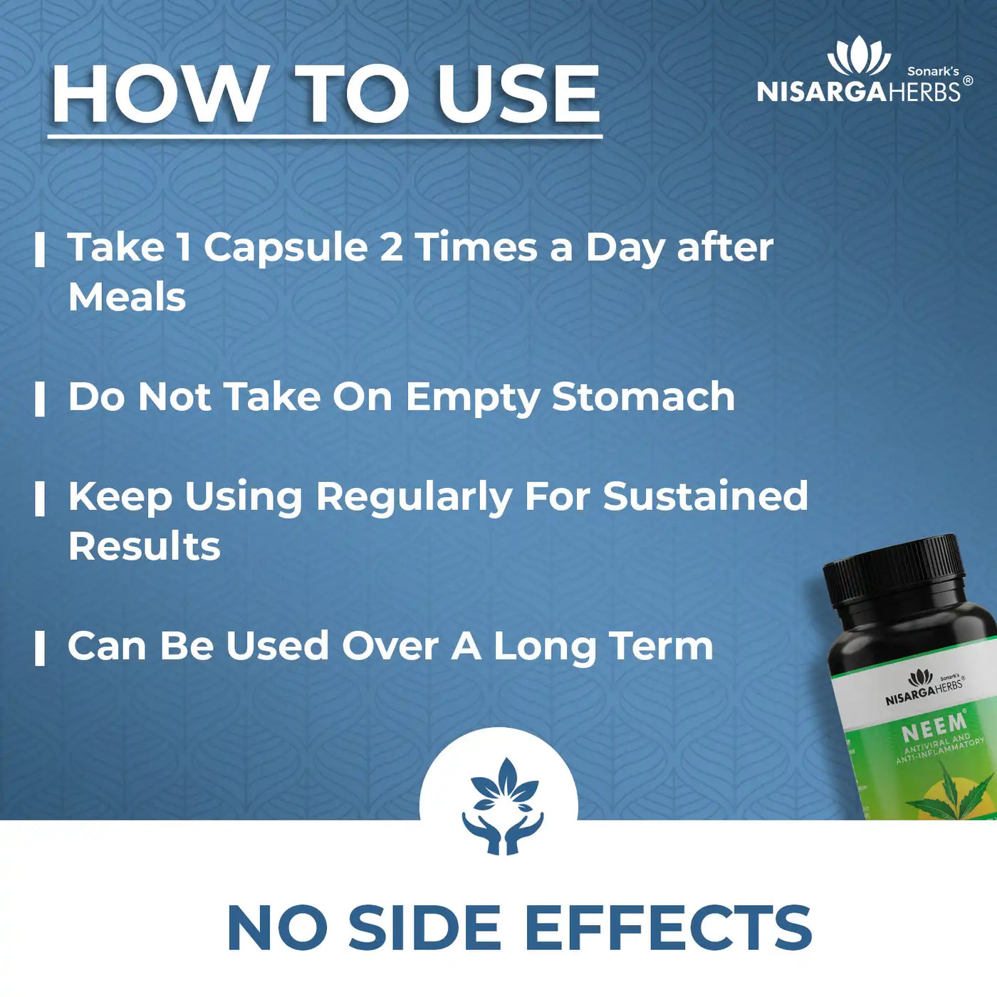 Daily use instructions of neem ayurvedic capsule for great results 