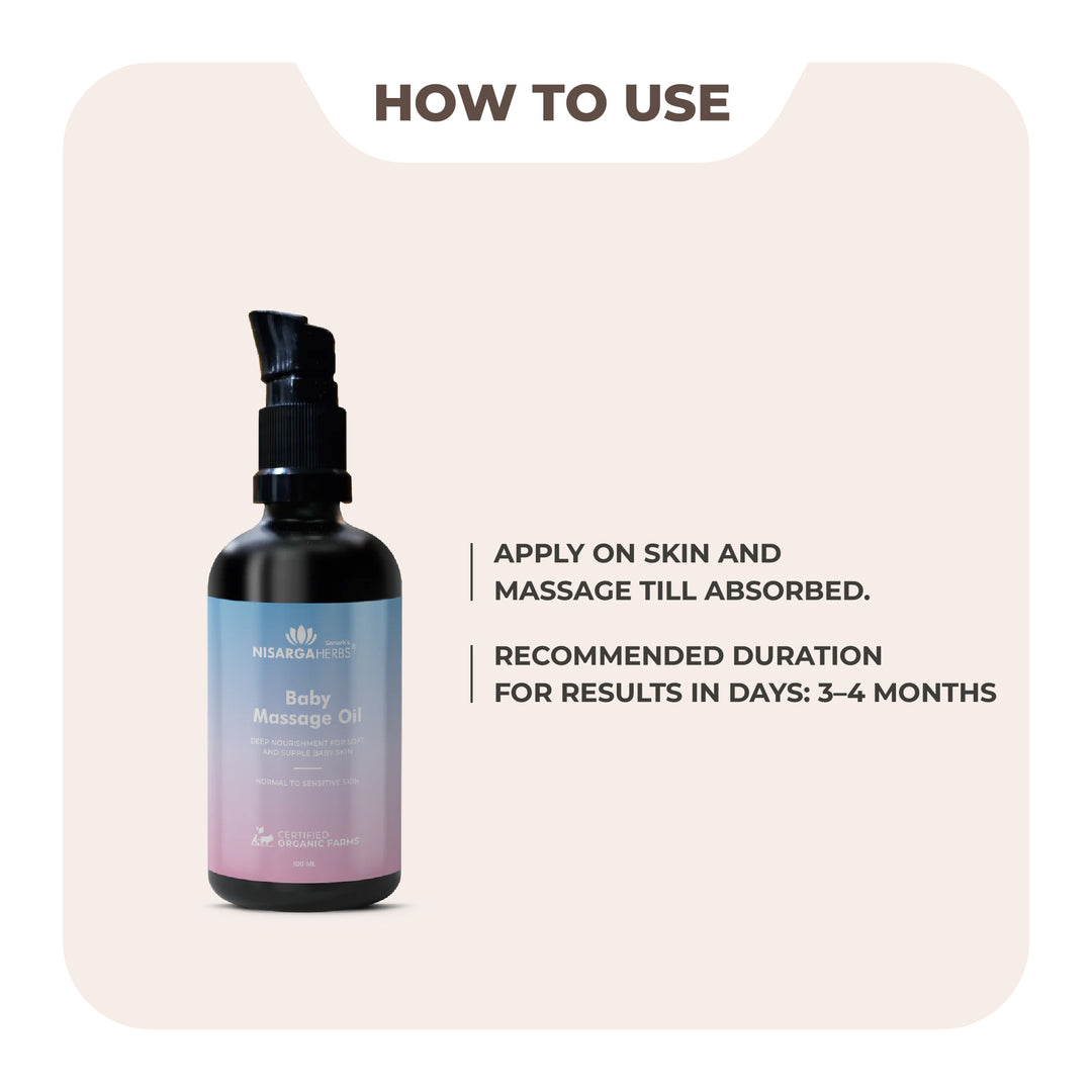 Nisarga Herbs Baby Massage Oil - Deep nourishment for soft, supple skin