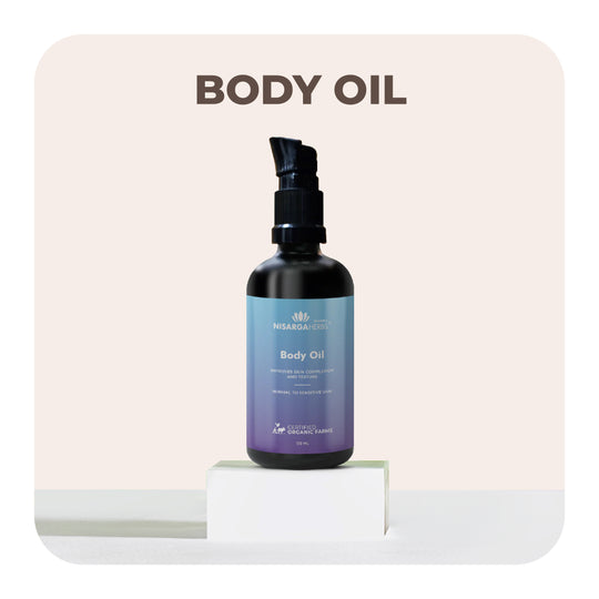 Nisarga Herbs Body Oil - Helps in locking moisture into the skin