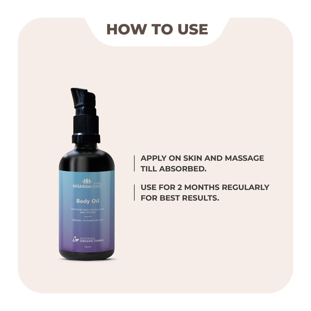 Nisarga Herbs Body Oil - Helps in locking moisture into the skin