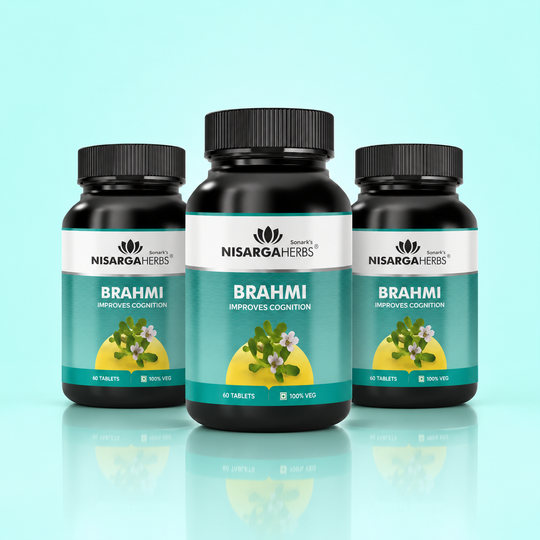 Brahmi Tablet ~ Pack Of 3 - Potent brain tonic to help reduce stress