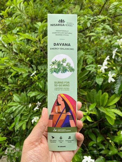 Davana Incense Sticks - Natural Davana incense sticks for energy balancing, stress relief, and a pleasant aromatic experience