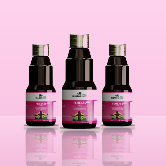FemEase Syrup ~ Pack Of 3 - Ayurvedic remedy for menstrual relief, hormonal balance and easing PMS symptoms