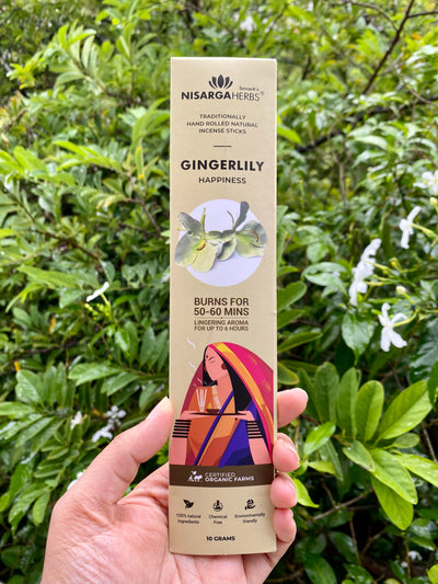 Gingerlily Incense Sticks - Natural Gingerlily incense sticks for mood enhancement and a natural, chemical-free experience