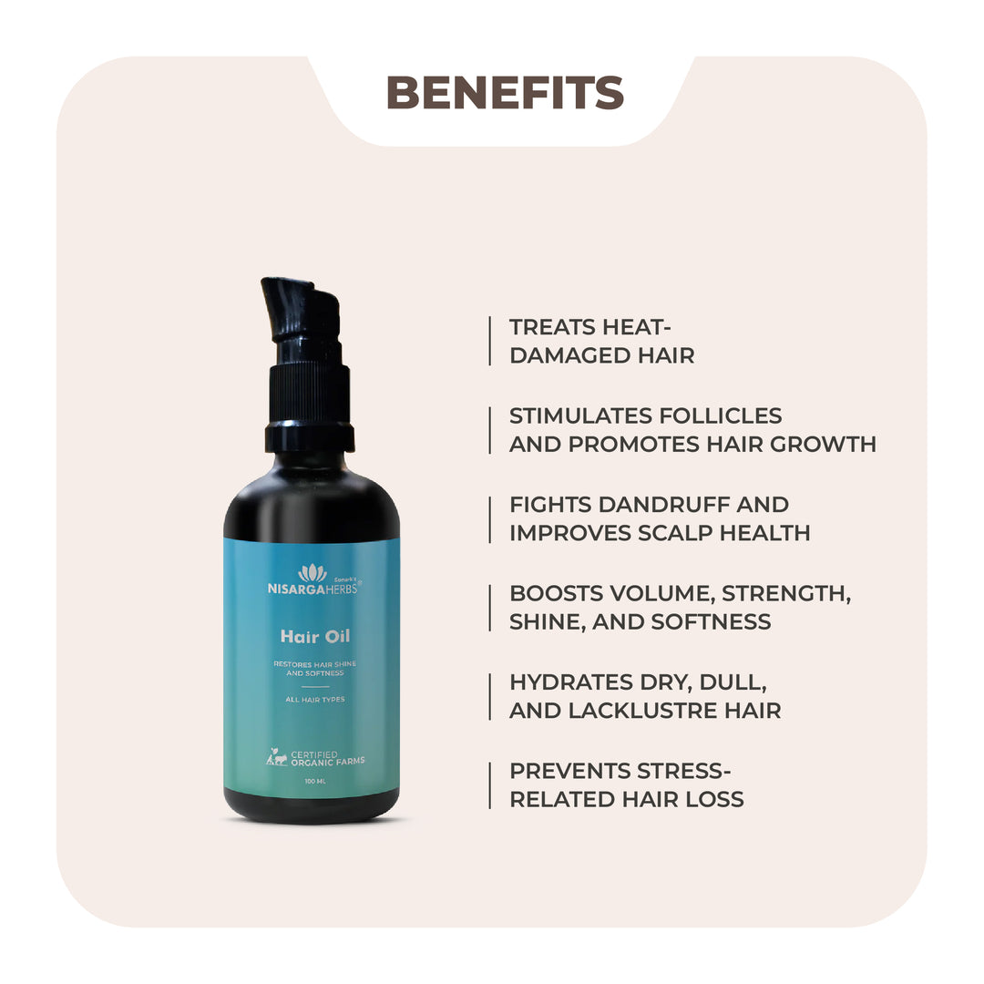 Hair Oil (100 ml) - Ayurvedic oil that treats major hair issues including hair fall, premature greying, dandruff etc