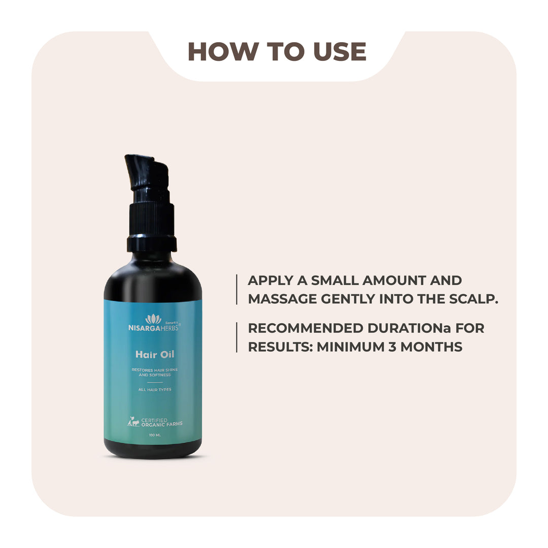 Hair Oil (100 ml) - Ayurvedic oil that treats major hair issues including hair fall, premature greying, dandruff etc