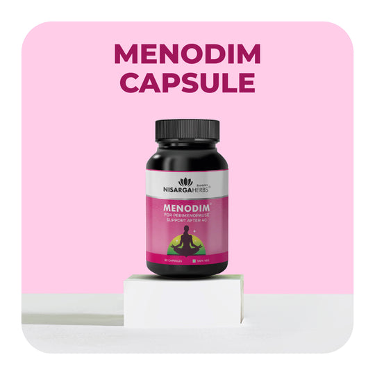 Menodim - Ayurvedic vitality capsules for reducing menopausal symptoms and hot flashes