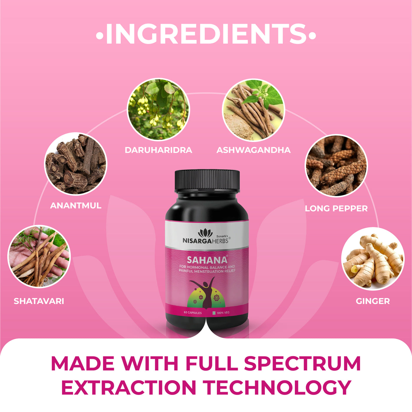 Sahana - Ayurvedic supplement for menstrual support and hormonal balance
