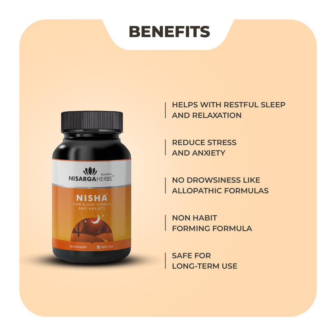 Nisha - Ayurvedic capsules to improve sleep and promote a calm mind