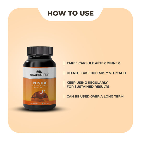 Nisha - Ayurvedic capsules to improve sleep and promote a calm mind