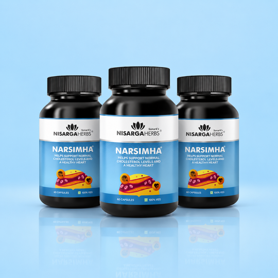 Narsimha ~ Pack Of 3 - Heart and cholesterol support for healthy arteries