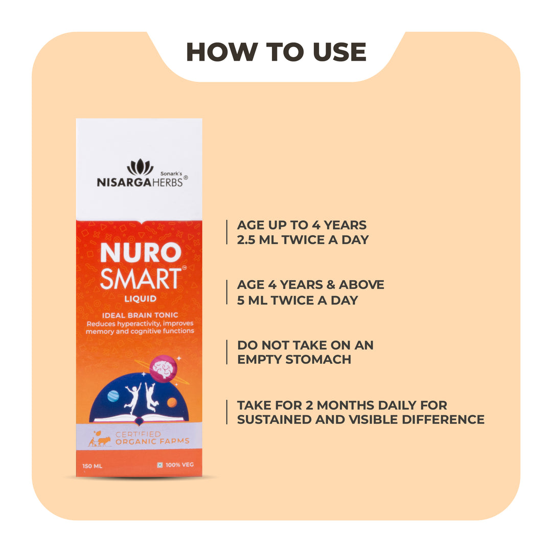 Nurosmart Syrup - Ayurvedic Brain Syrup for Kids How to use