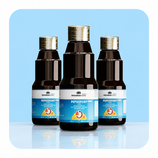 Pepsofort Syrup ~ Pack Of 3 - A natural, sugar-free digestive remedy for acidity, bloating & gastric relief—safe for adults and kids above 6 years