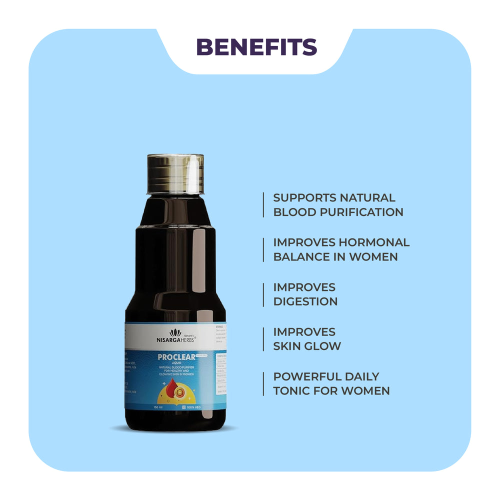 Proclear Syrup - An Ayurvedic blood purifier for healthy and glowing skin in women