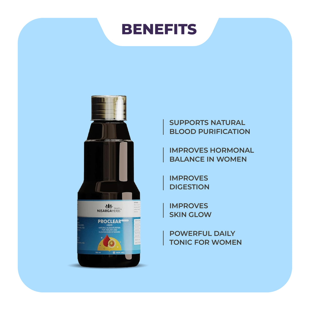 Proclear Syrup - An Ayurvedic blood purifier for healthy and glowing skin in women