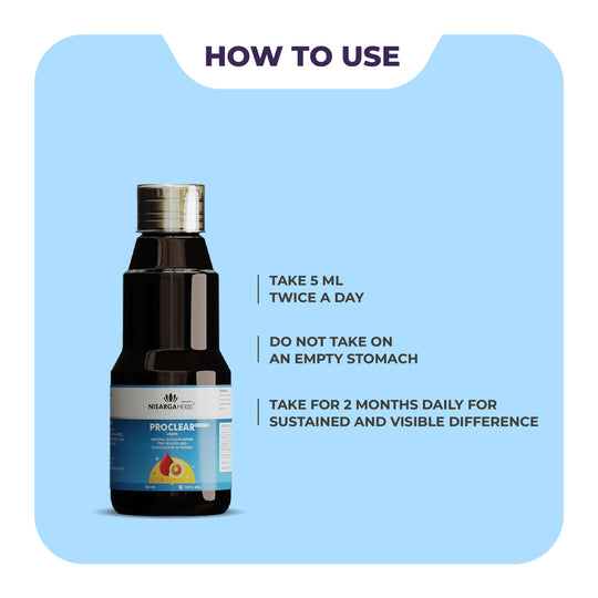 Proclear Syrup - An Ayurvedic blood purifier for healthy and glowing skin in women