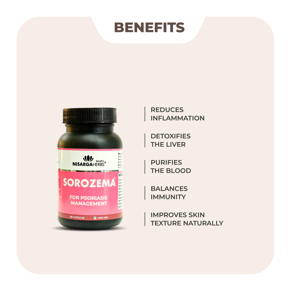 Sorozema Capsule - Ayurvedic capsules for managing psoriasis and chronic skin conditions