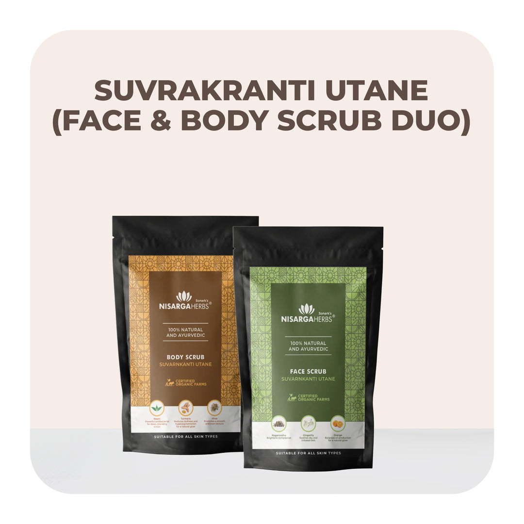 Suvrakranti Utane (Face & Body Scrub Duo) - Get healthy and glowy skin naturally