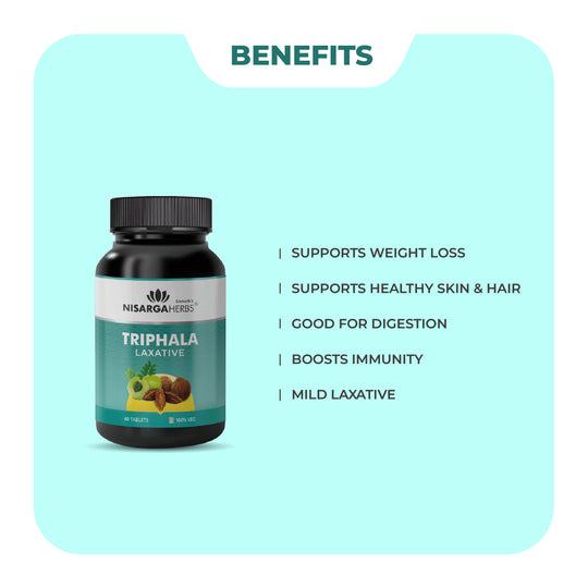 Triphala Tablet - Natural laxative for bowel wellness, excellent for great skin