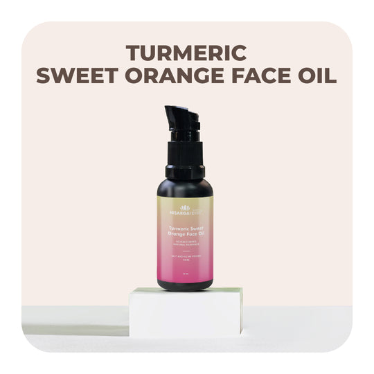 Nisarga Herbs Turmeric Sweet Orange Face Oil - Rejuvenative, non-sticky formula for oily skin