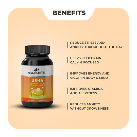 Usha - Ayurvedic capsules for reducing daily stress and brain fog