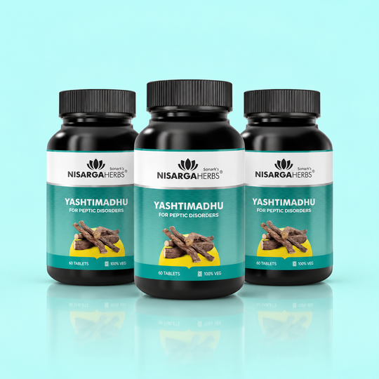 Yashtimadhu Tablet ~ Pack Of 3 - Helps with respiratory issues and digestive ailments