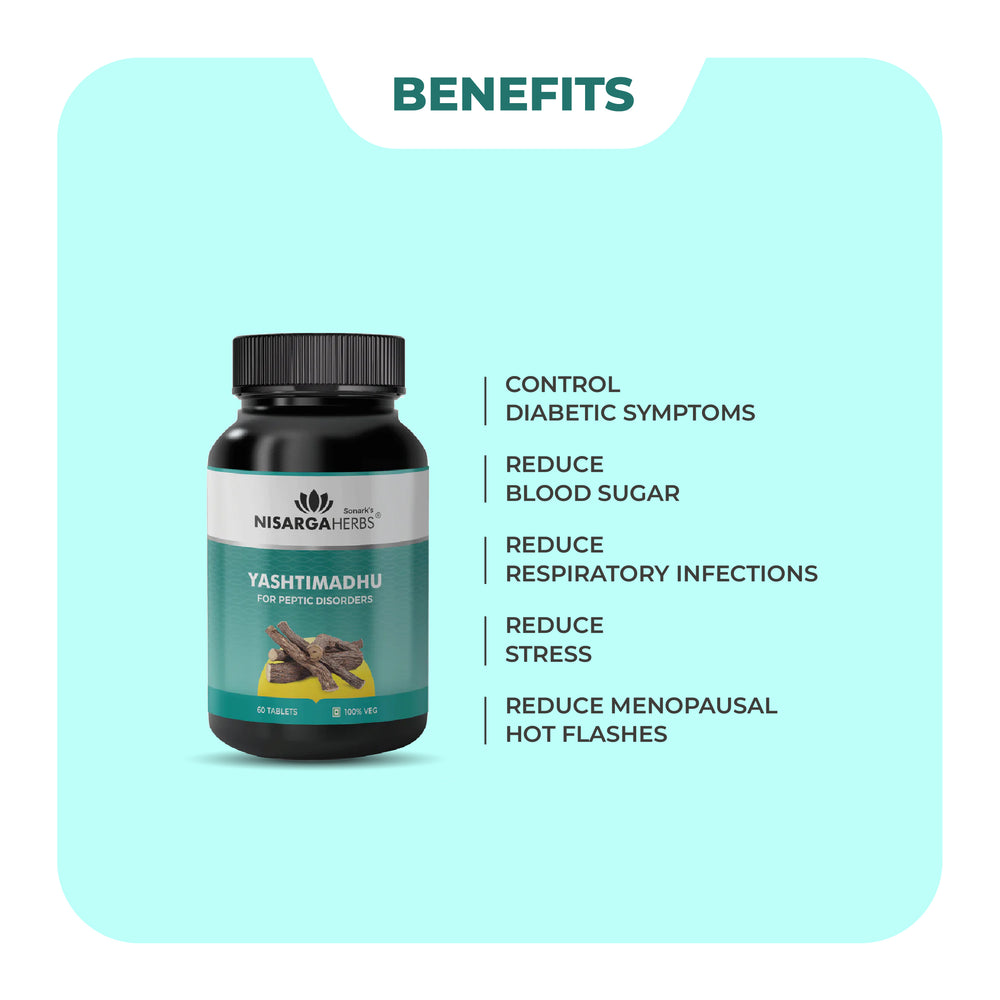 Yashtimadhu Tablet - Helps with respiratory issues and digestive ailments