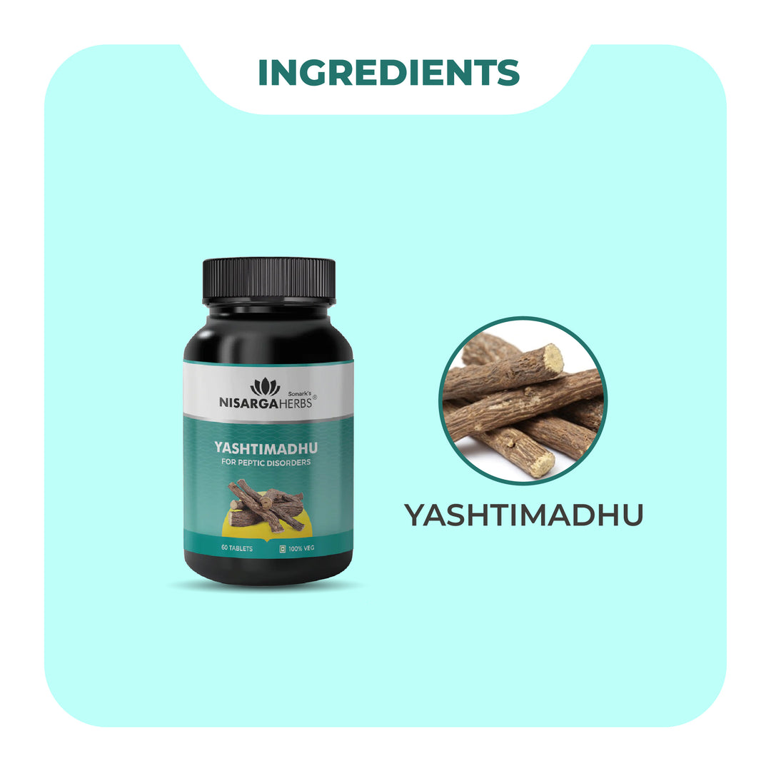 Yashtimadhu Tablet - Helps with respiratory issues and digestive ailments