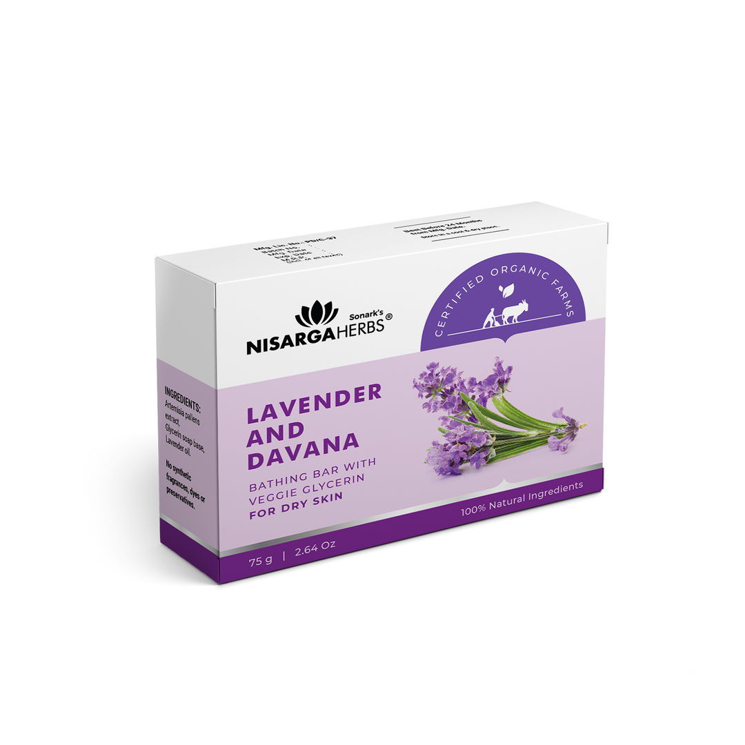 Nisarga herbs - Lavender and Davana Bathing Bar