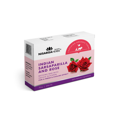 Nisarga herbs - Sarsaparilla and rose bathing bar