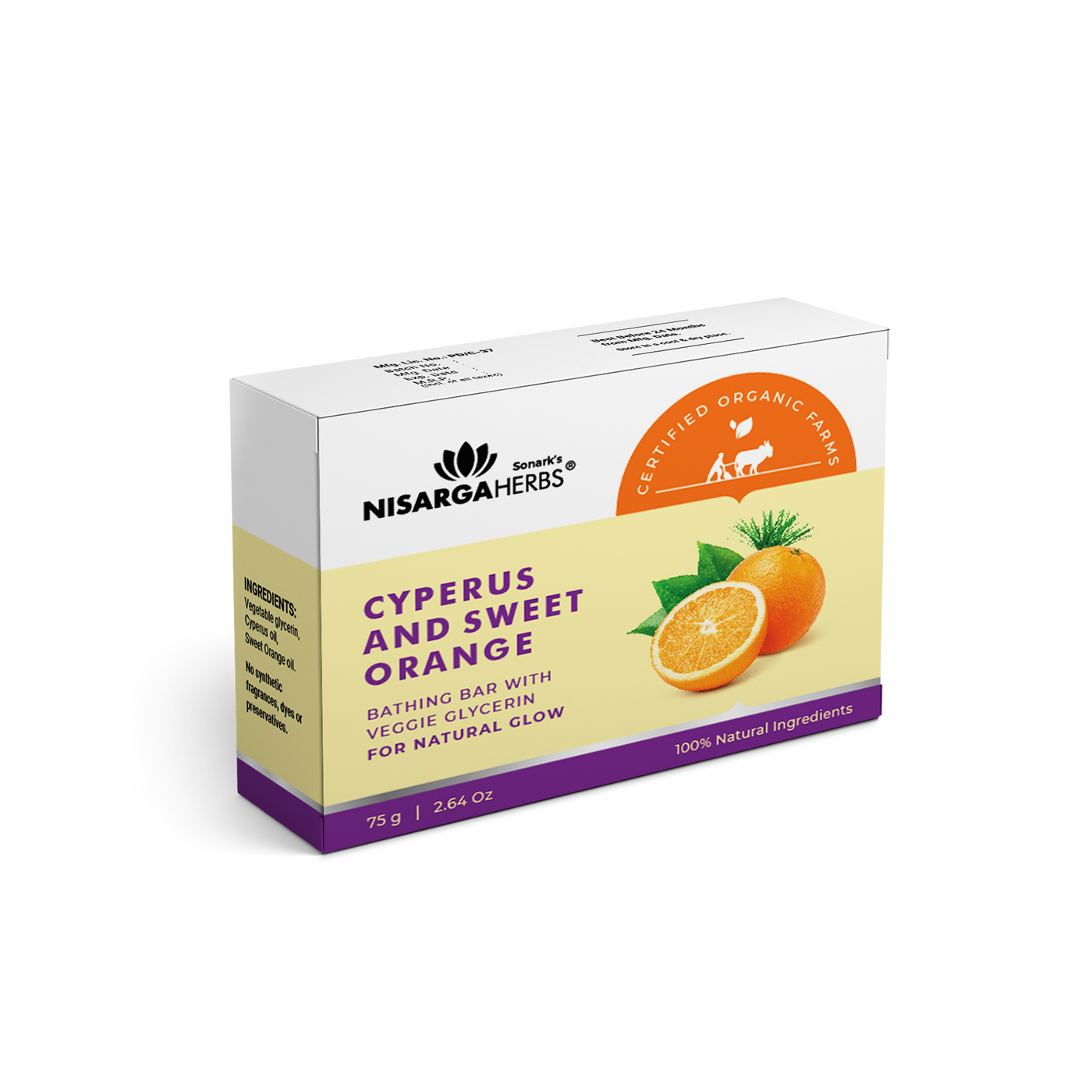 Nisarga herbs Cyperus and Sweet orange Soap