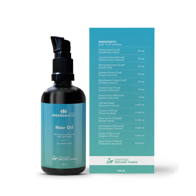 Ingredients of Nisarga herbs Hair oil