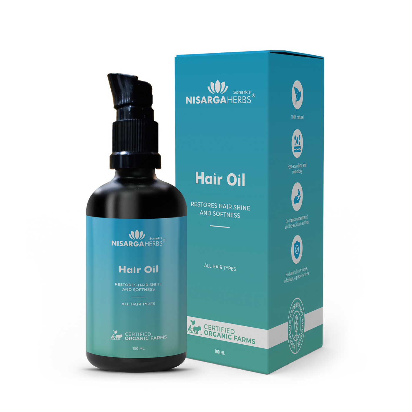 Nisarga herbs - Hair oil - Front box
