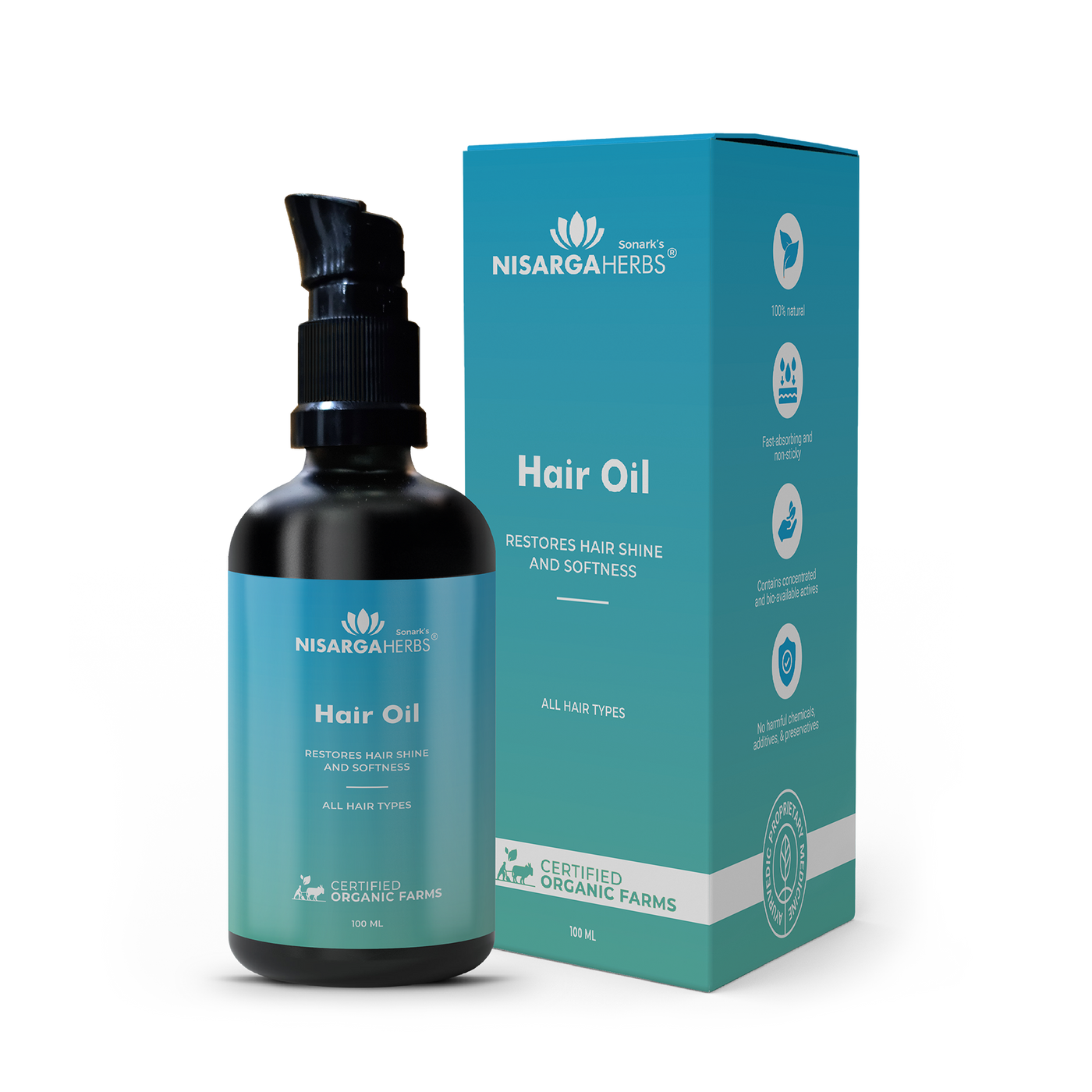 Hair Oil (100 ml) - Ayurvedic oil that treats major hair issues including hair fall, premature greying, dandruff etc