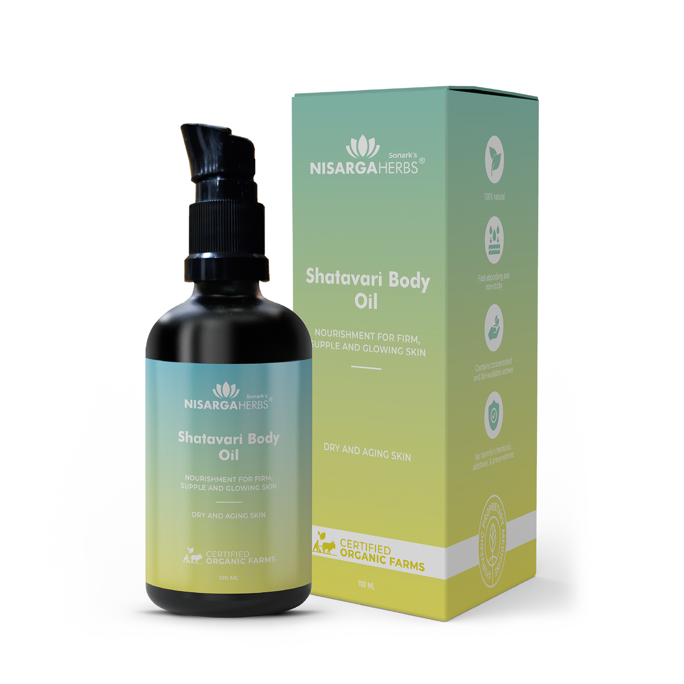 Shatavari Body Oil - Ayurvedic body oil for intense hydration and rejuvenation