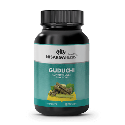 ayurvedic medicine Guduchi tablet Helps reduce fever, Controls blood sugar level, Boosts immunity, Improves digestion, Reduces stress and anxiety, Treats arthritis and gout, Improves respiratory health, Supports youthful skin.