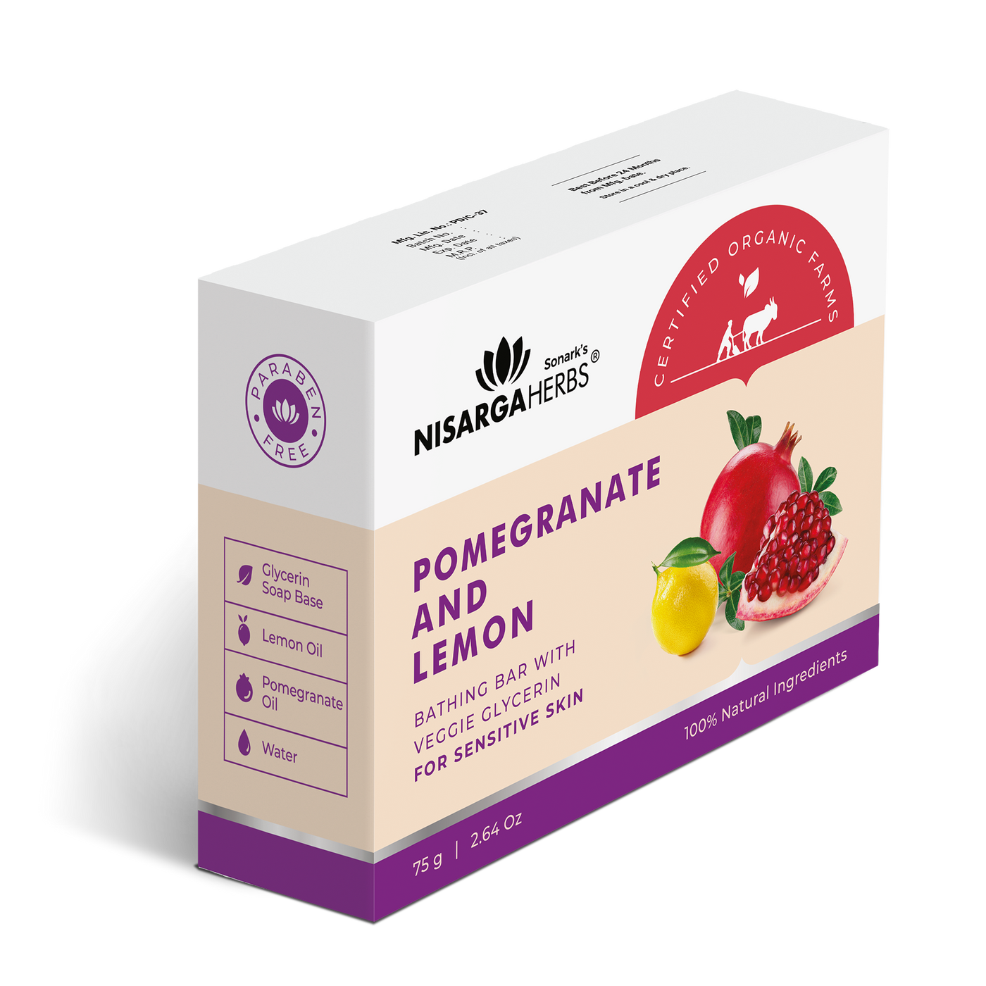 Pomegranate & Lemon Soap - Gentle cleansing action for sensitive skin
