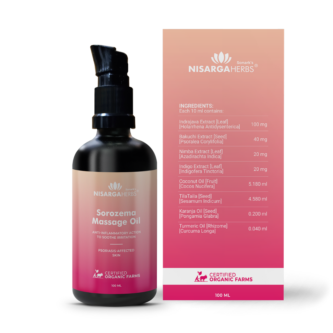 Sorozema Massage Oil - Soothe, Heal & Restore Naturally with Doctor-Recommended Ayurvedic Oil for Psoriasis