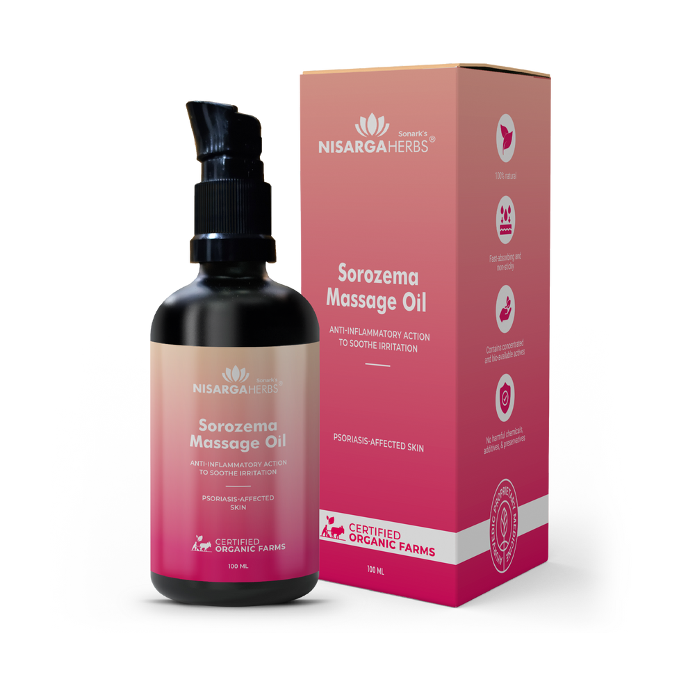 Sorozema Massage Oil - Soothe, Heal & Restore Naturally with Doctor-Recommended Ayurvedic Oil for Psoriasis