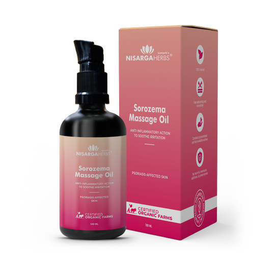 Sorozema Massage Oil - Soothe, Heal & Restore Naturally with Doctor-Recommended Ayurvedic Oil for Psoriasis