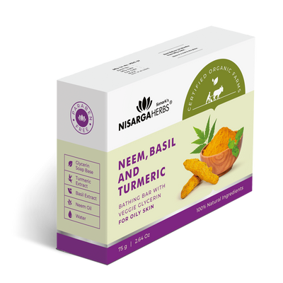 Neem, Basil & Turmeric Soap - Deep cleansing action for oily skin