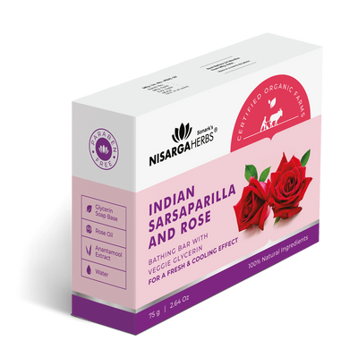 Indian Sarsaparilla & Rose Soap - Purifies the skin and offers a cooling sensation